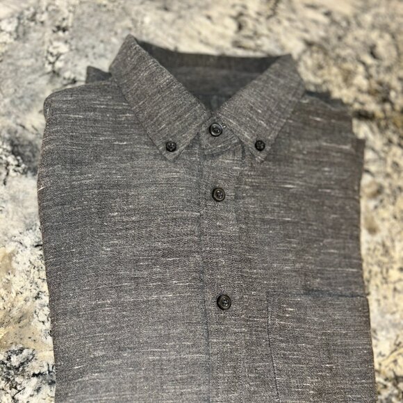 Club Monaco Slim Fit, Grey Button Up Shirt, Men's Medium - Picture 1 of 8